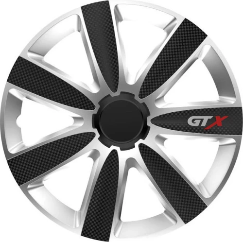 Auto Gs Σετ Τάσια Αυτοκινήτου GTX Carbon 4τμχ 14" Μαύρο/Ασημί