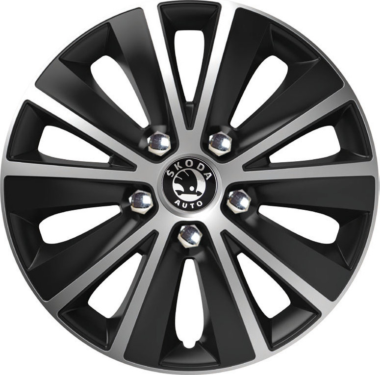 Τάσια Rapide NC Silver/Black 15" με σήμα Skoda 4τμχ