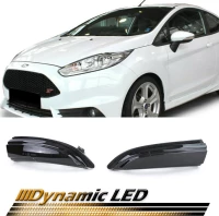 Ford Φλας Καθρέπτη για Ford Fiesta 6 09-17 Dynamic Led Black Smoke