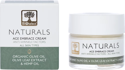 Bioselect Naturals Age Embrace Cream with Organic Olive Oil, Olive Leaf Extract & Hemp Oil 50ml