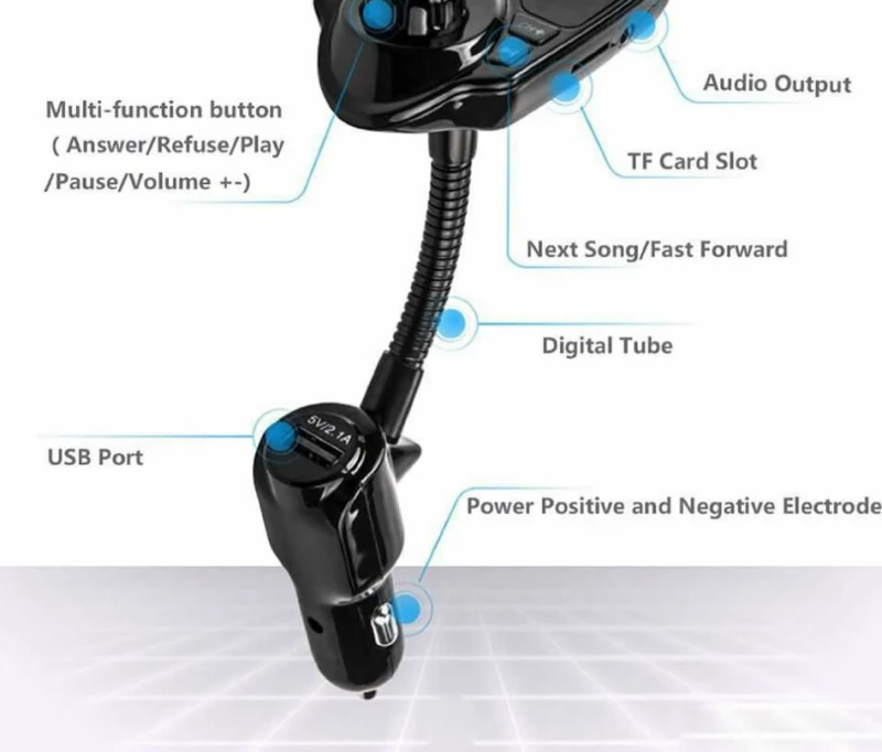 CAR MP3 WIRELESS T10 - Blue