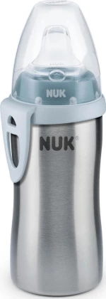 Nuk Active Cup Ανοξείδωτο Παγουράκι με Στόμιο Σιέλ 12m+ 215ml