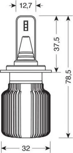 Lampa H7 Halo Led Blade 9-32V 2τμχ