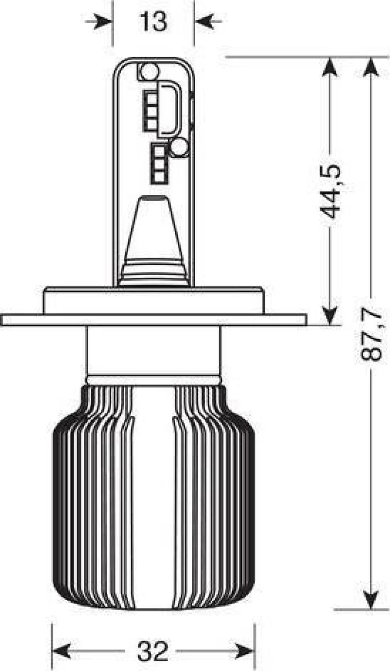 Lampa H4 Halo Led Blade 9-32V 2τμχ
