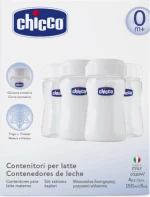 Chicco Natural Feeling Milk Containers 4x150ml