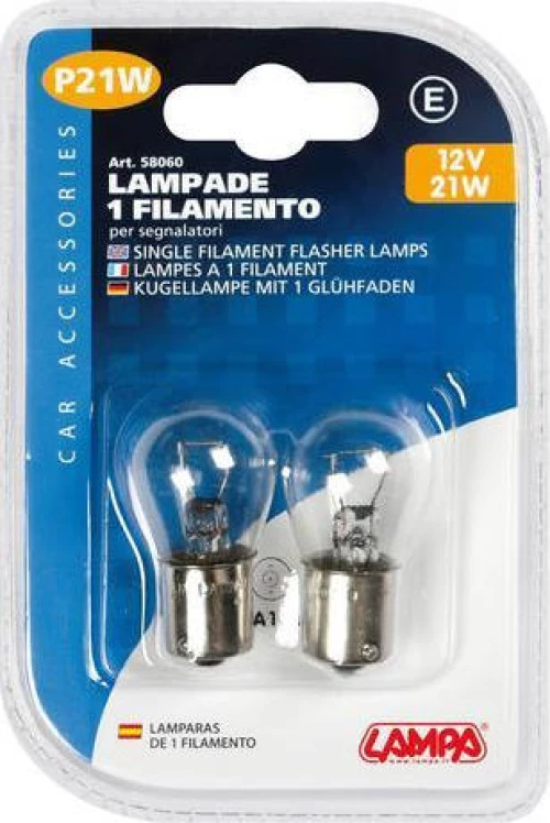 Lampa P21W-BA15s Σετ Λαμπάκια 2τμχ