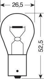 Lampa P21W-BA15s Σετ Λαμπάκια 2τμχ