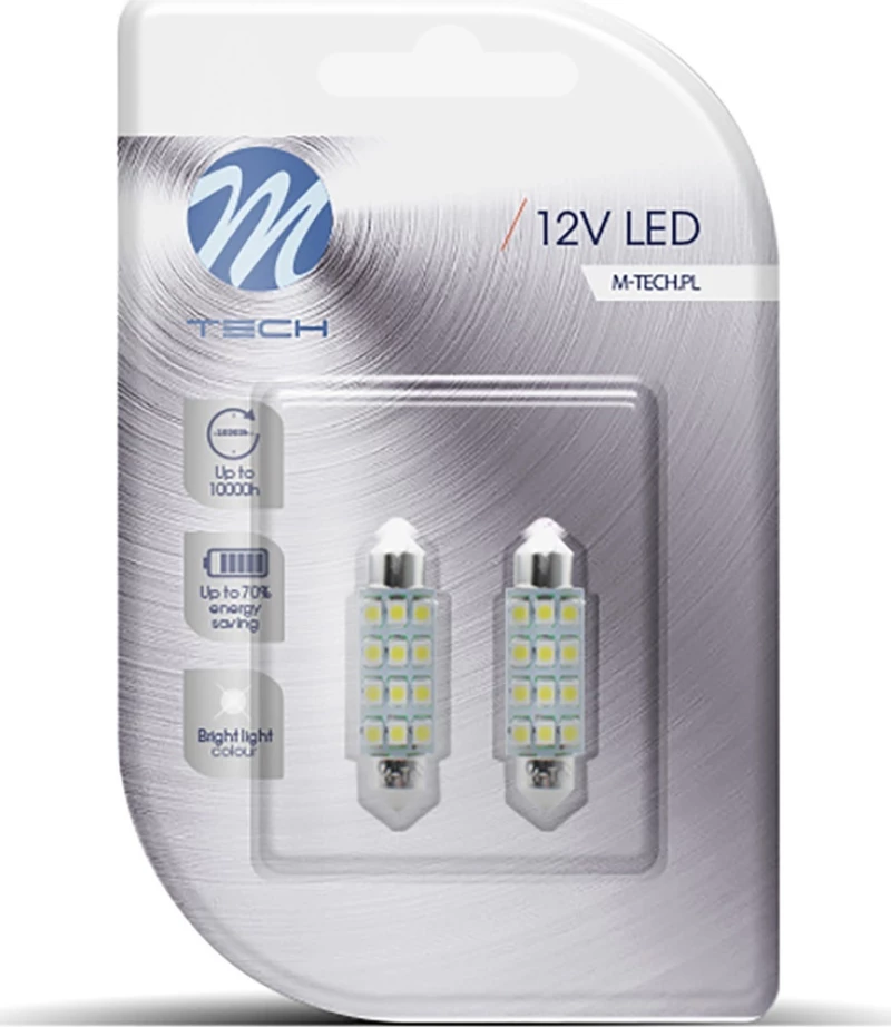 M-Tech C5W 12xSMD2835 12V 2τμχ
