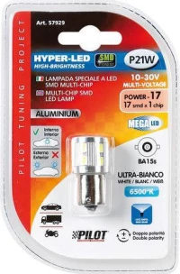Lampa P21W-BA15S-1156 Mega-Led Hi-Power17 10V / 30V 1τμχ