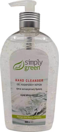 Simply Green Gel Καθαρισμού Χεριών 500ml