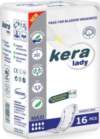 Σερβιέτες ακράτειας kera Lady Maxi 16 τεμαχίων