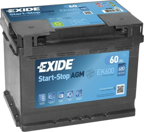 Exide AGM 12V 60Ah EK600