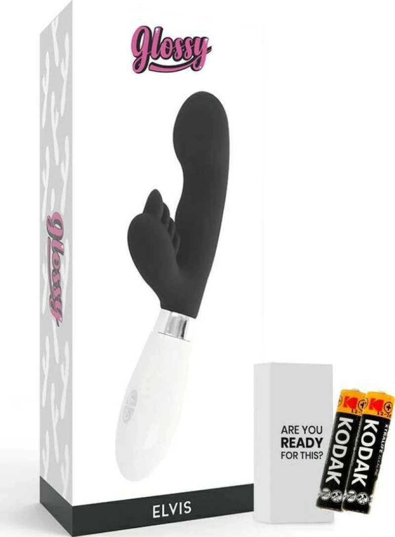 Glossy Elvis Rabbit 12cm Black