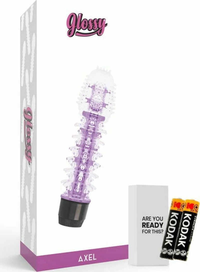 Glossy Axel Vibrator 14cm Purple