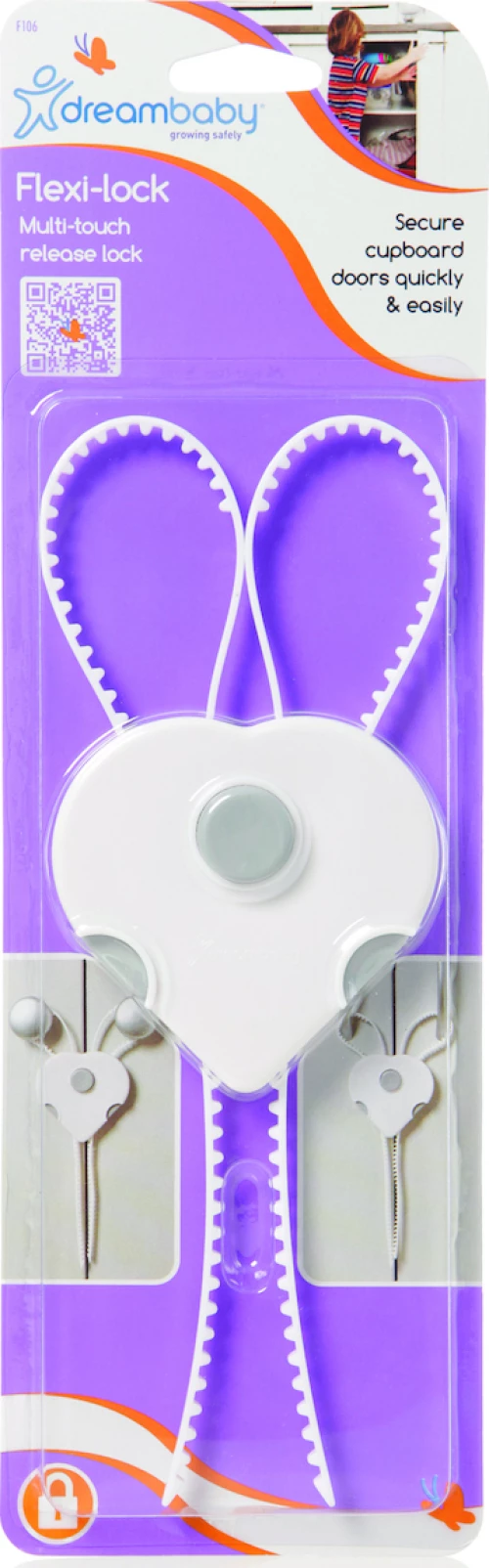Dreambaby Ασφάλεια Ντουλαπιών Flexi White