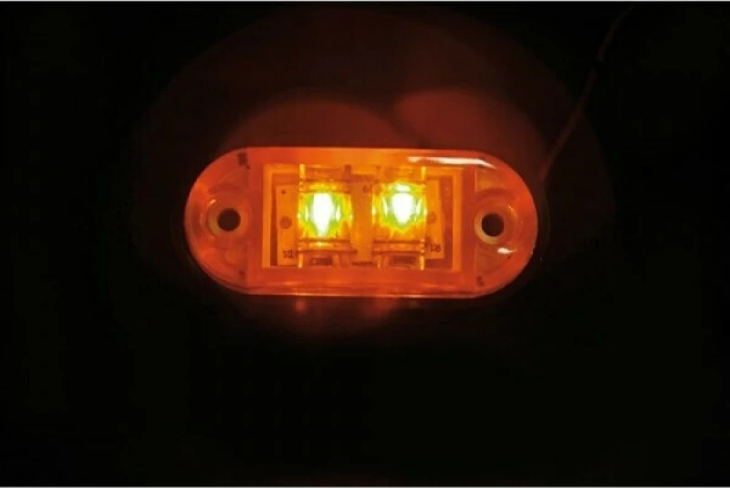Lampa Φως Όγκου 2 LED 24V 7.2cm - Πορτοκαλί