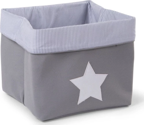 Childhome Canvas Box Grey Stripes 32x32x29cm