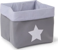 Childhome Canvas Box Grey Stripes 32x32x29cm
