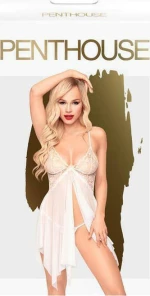 Penthouse Sweet Beast Babydoll White