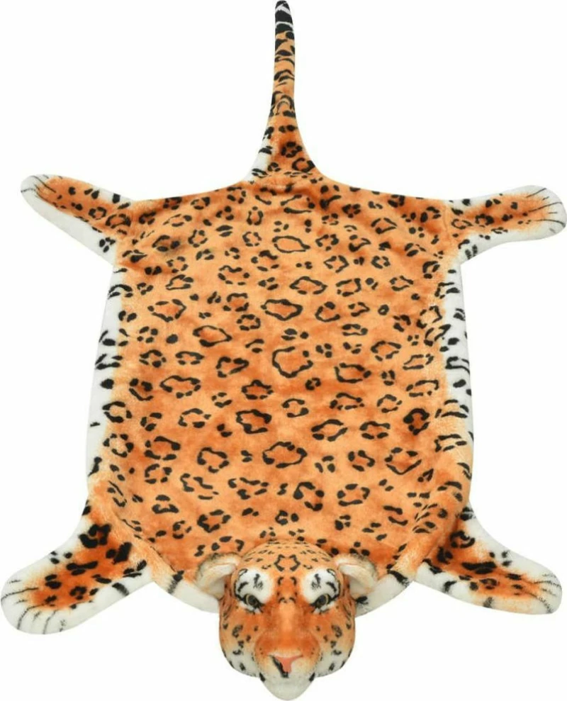 vidaXL Παιδικό Χαλί 75x139cm Λεοπάρδαλη Καφέ