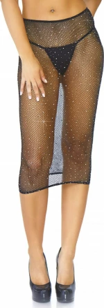 Leg Avenue Crystalized Fishnet Multidress - Black