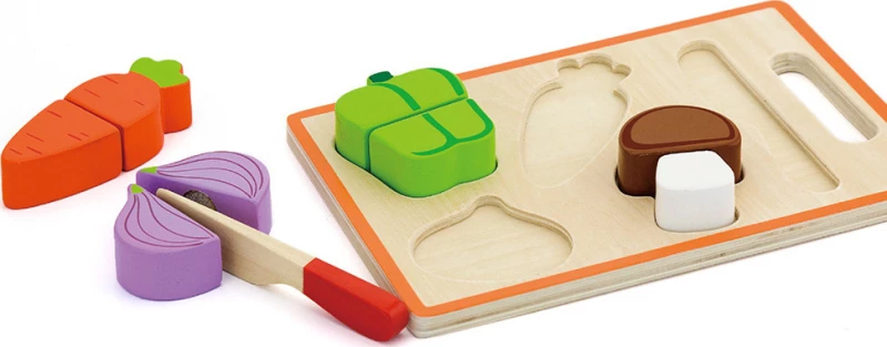 Viga Toys Ξύλινα Τρόφιμα - Λαχανικά Διαίρεσης