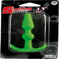 Smiling ButtPlug Silicone Green 9cm