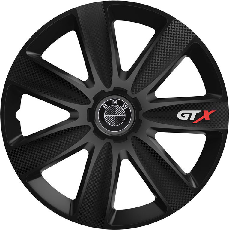 Τάσια GTX Carbon Black 15" με σήμα BMW Carbon 4τμχ