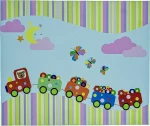 Παιδικός πίνακας με θέμα baby train Υλικό talbot (Μαλακό μέταλο)Αδιαβροχοποιημενο αυτοκολητο με πλαστικοποιηση για εύκολο καθαρισμό Διαστάσεις 32*25