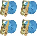 vidaXL Ιμάντες Πρόσδεσης με Καστάνια Μπλε 6 τμχ 2T 6mx38mm