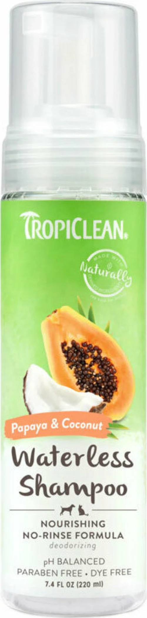 Tropiclean Waterless Shampoo Papaya & Coconut 220ml