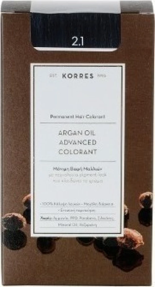 Korres Argan Oil Advanced Colorant 2.1 Μαύρο Μπλέ
