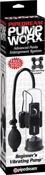 Pipedream Pump Worx Beginner's Vibrating 19cm Black
