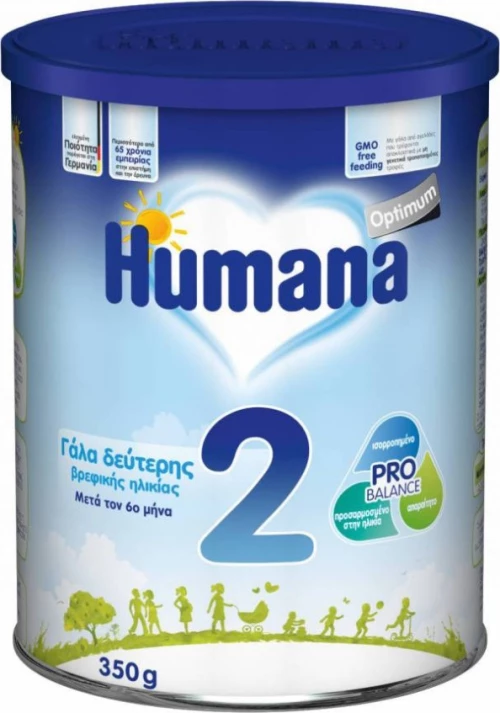 Humana Γάλα σε Σκόνη Optimum 2 Pro Balance 6m+ 350gr