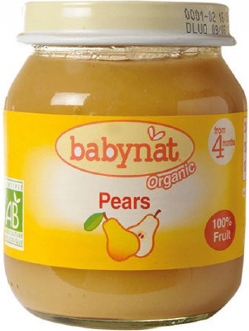 Babybio Φρουτόκρεμα Αχλάδι 4m+ 130gr