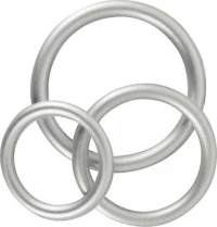 You2Toys Silicone Cock Rings Set Silver