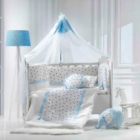 abo Σετ Κούνιας Elephant 9τμχ Blue
