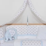 abo Σετ Κούνιας Elephant 9τμχ Blue