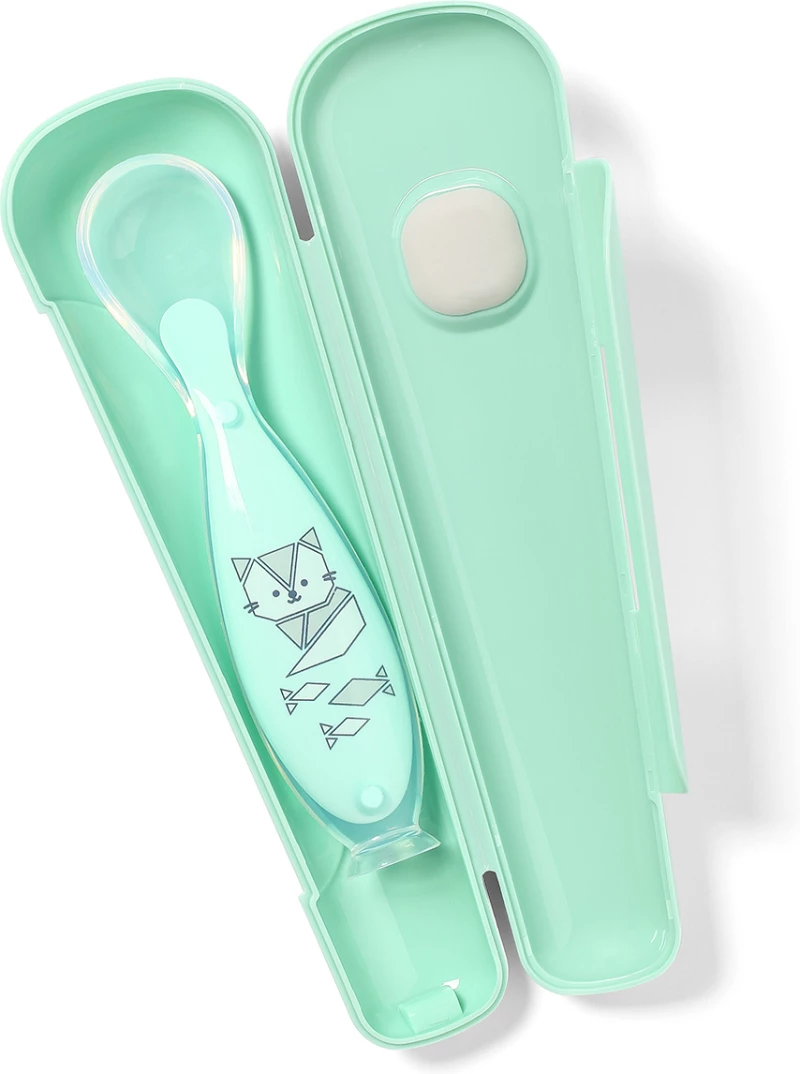 Babyono Εκπαιδευτικό Κουταλάκι Σιλικόνης Mint