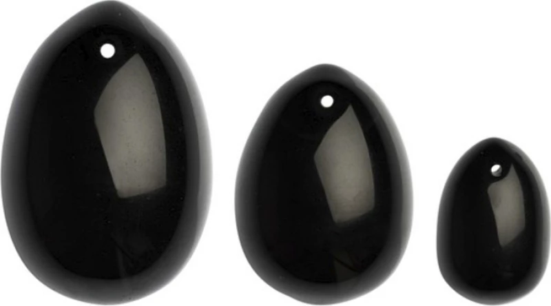 La Gemmes Obsidian Egg Set Black