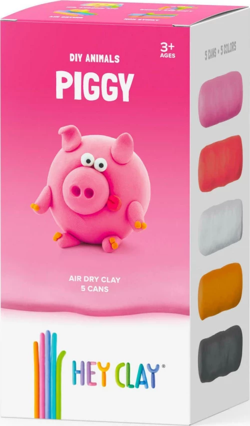 Hey Clay Claymates Γουρουνάκι Πολύχρωμο