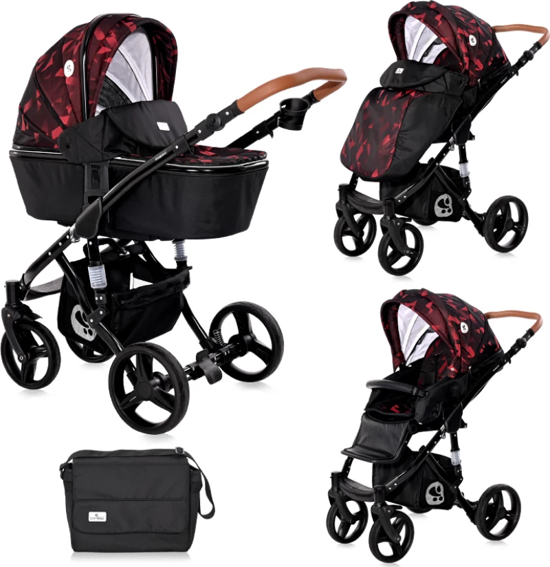 Lorelli Πολυκαρότσι Rimini 2 in 1 Ruby Red & Black Lighthouse