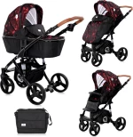 Lorelli Πολυκαρότσι Rimini 2 in 1 Ruby Red & Black Lighthouse