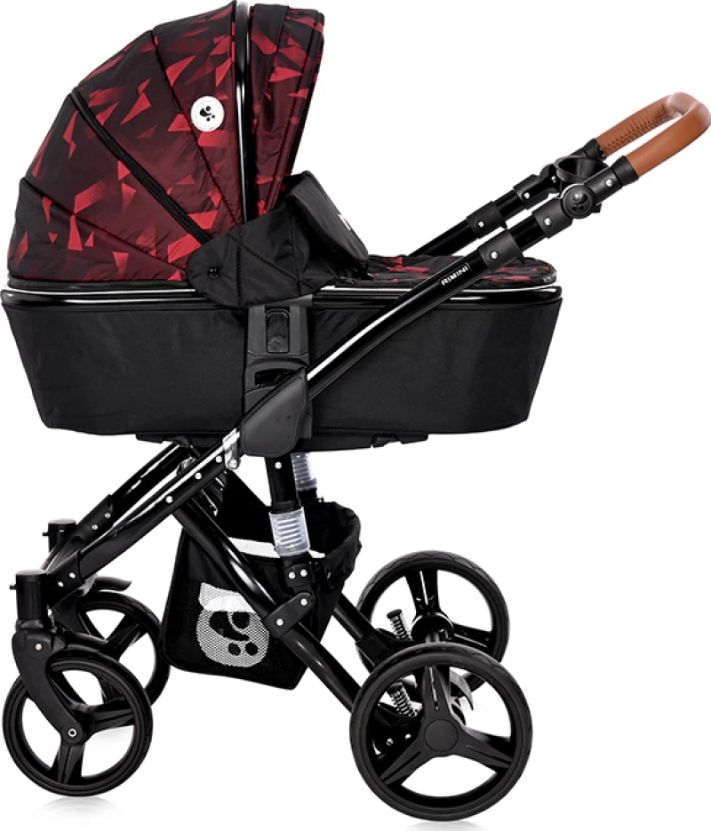 Lorelli Πολυκαρότσι Rimini 2 in 1 Ruby Red & Black Lighthouse