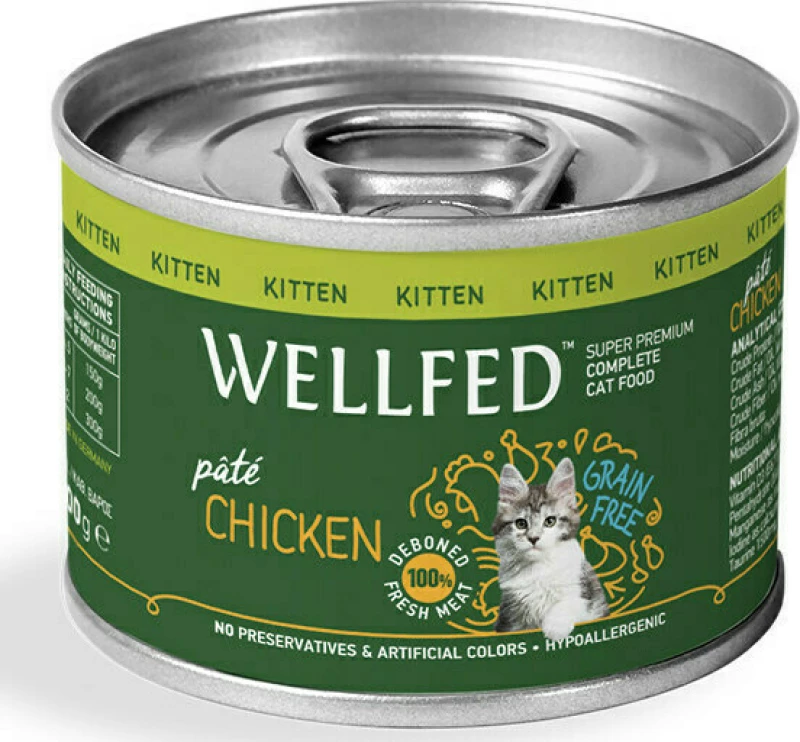 Wellfed Kitten Κοτόπουλο Πατέ 200gr
