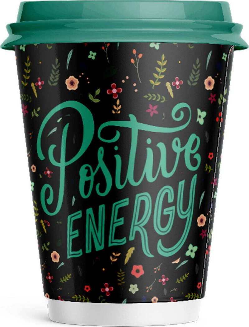 Χάρτινο Ποτήρι Διπλότοιχο Positive Energy 14oz 25τεμ.