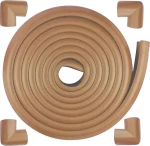 Meetbaby Προστατευτικό Γωνιών Edge Guard 4,5m & 4 Corner Cushions Beige 5τμχ