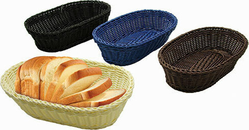 ΚΑΛΑΘΙ ΨΩΜΙΟΥ RATTAN ΟΒΑΛ ΜΠΕΖ 24x17x6.5cm