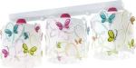Φωτιστικό Οροφής Τρίφωτο Σε Ράγα Butterfly 62143 White Ango