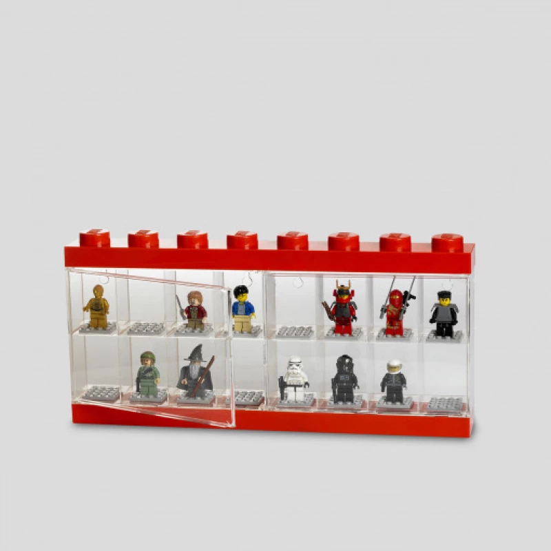 Lego Minifigure Display Case 16 Red